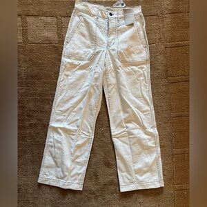 Madewell White Wide Leg Pants